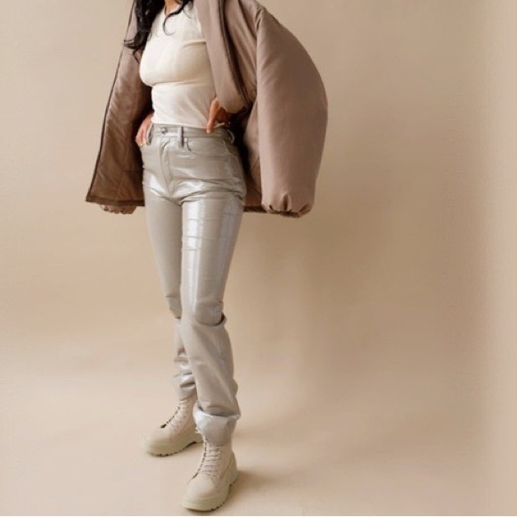 AGOLDE Leather 90s Pinch Waist Pants - Picture 3 of 6